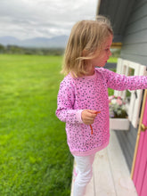 Load image into Gallery viewer, Baby/kids super soft sweatshirt pink polka dot print